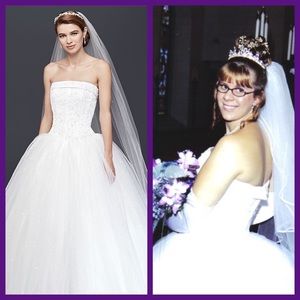 David’s Bridal Ball Gown Size 12 w/ Petticoat